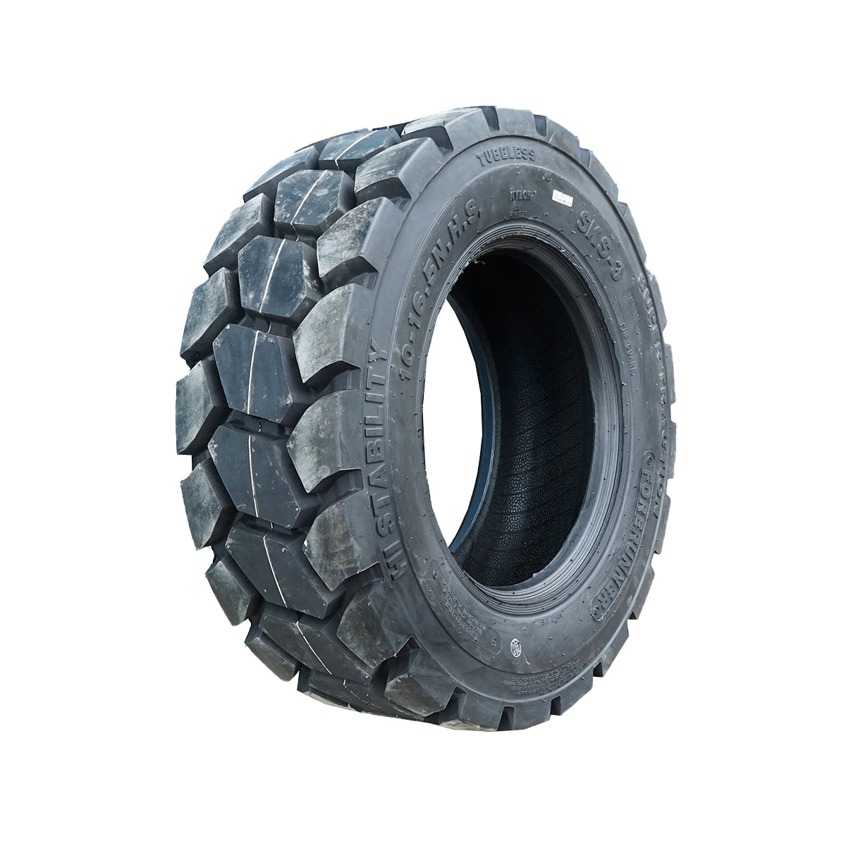 Tubeless industrial tire 10/16.5 L-4B 12PR
